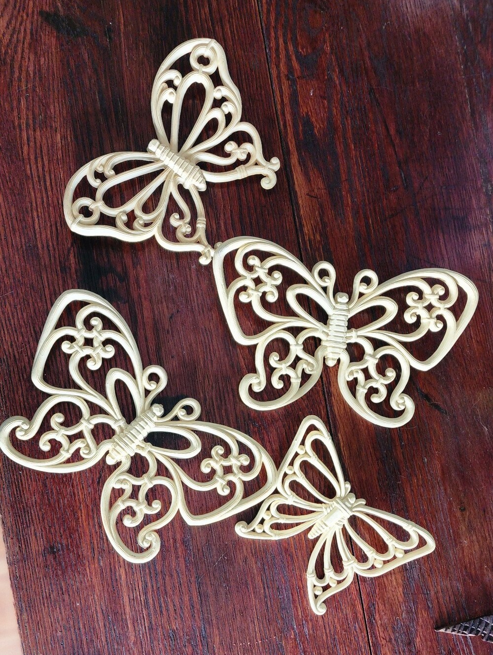 Homeco Vintage Butterfly Wall Accents - Ivory Set of 4